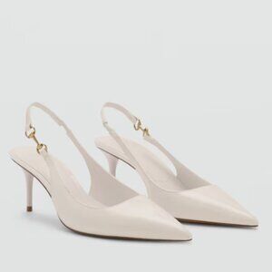 NWT MANGO Heeled shoes with link detail Size 37